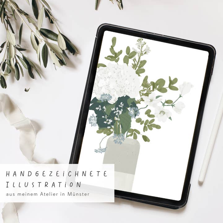 Wildblumen Atelier - Wholesale Congratulations Card - Greeting card congratulations vase with flowers, FSC2