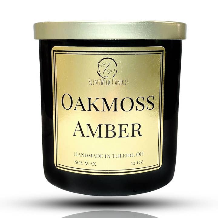 Oakmoss Amber Candle | The Copper & Gold Collection for wholesale by ScentWick Candles