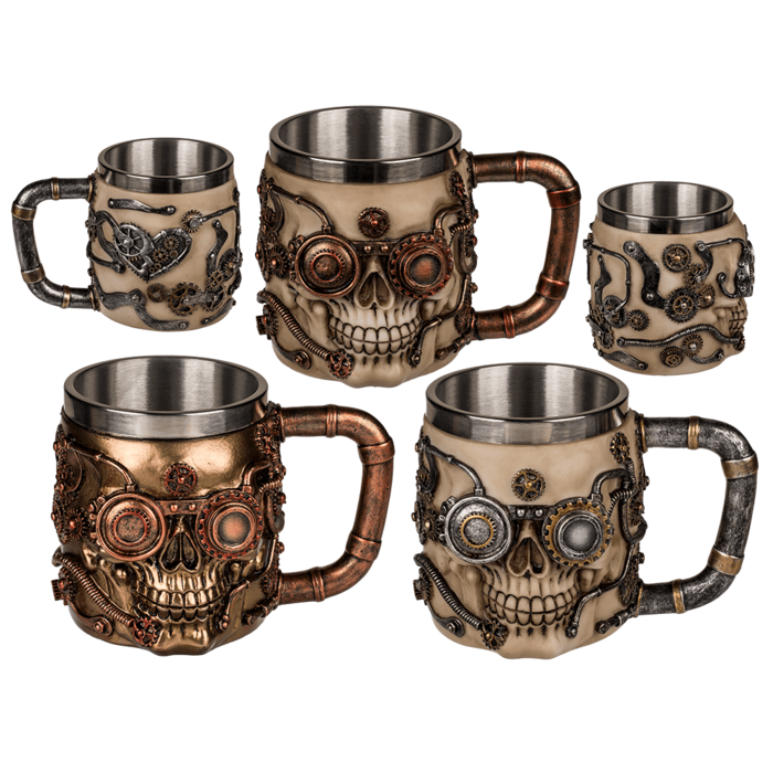 Out of the blue KG - Wholesale Coffee Mug - Polyresin beer mug with stainless steel insert,0