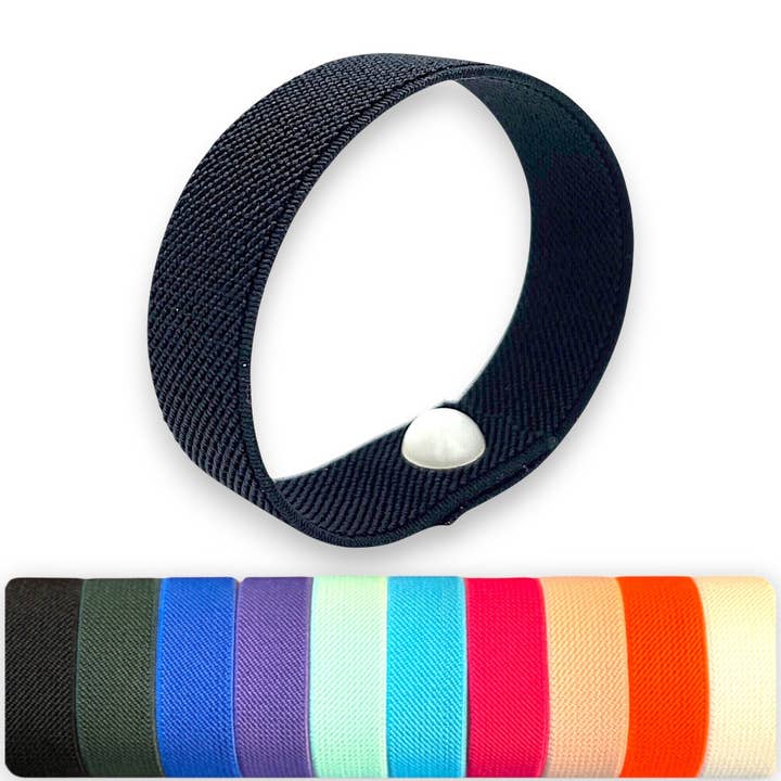 Rubber Band Snap Bracelet for Anxiety and Focus Support - Slip On for wholesale by AcuBracelet