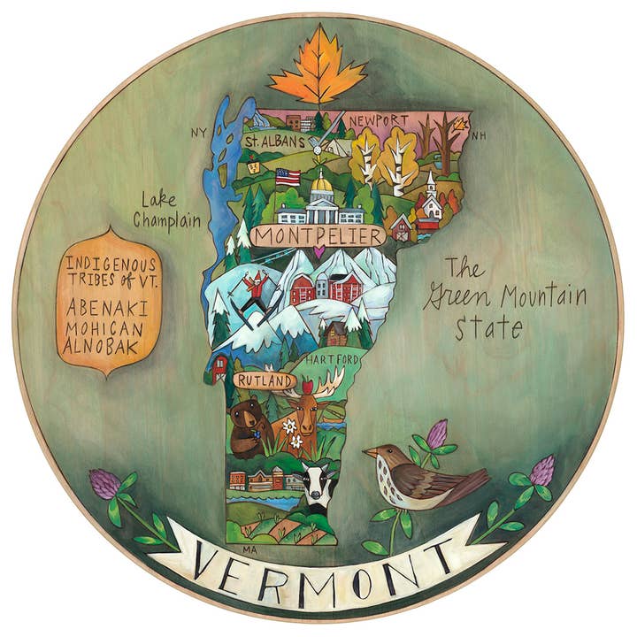 "Vermont, Naturally" | Vermont Lazy Susan for wholesale by Sticks