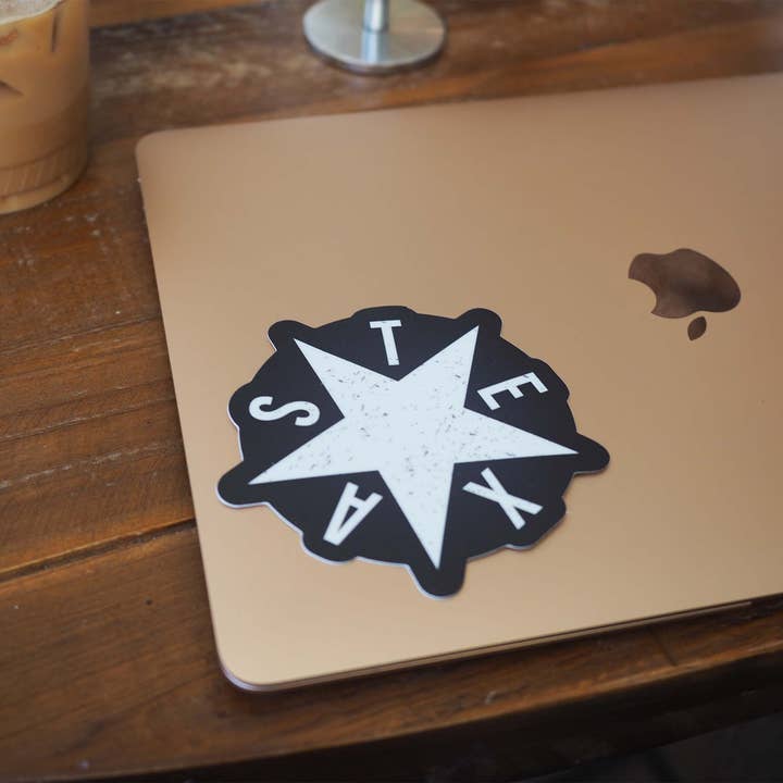 Sentinel Supply - Wholesale Sticker - Texas Lone Star Bumper Sticker in Black2