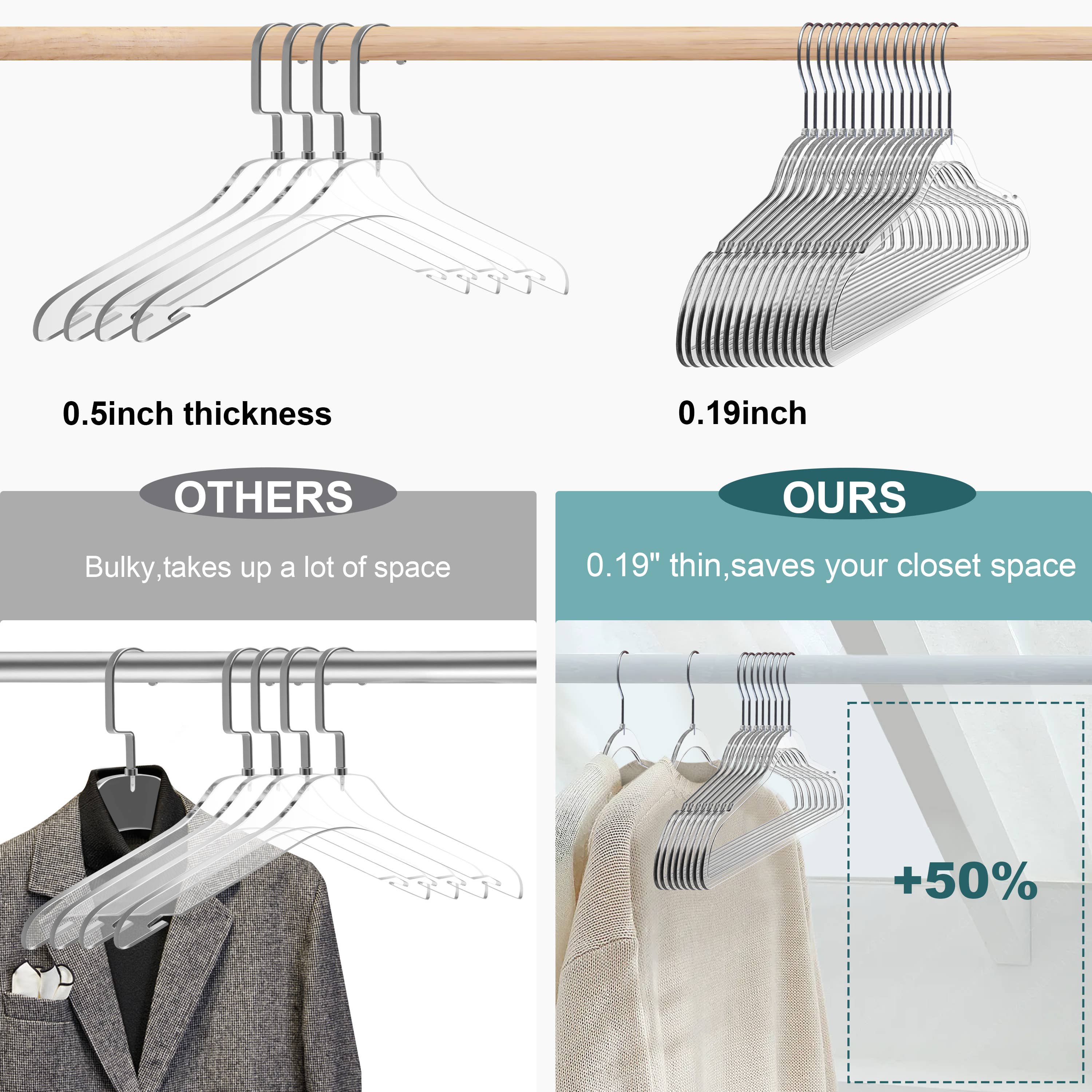 Quality Hangers - Wholesale Clothes Hangers - P350 - Kids Clear Plastic Hanger Swivel Hook - 10 Pack6