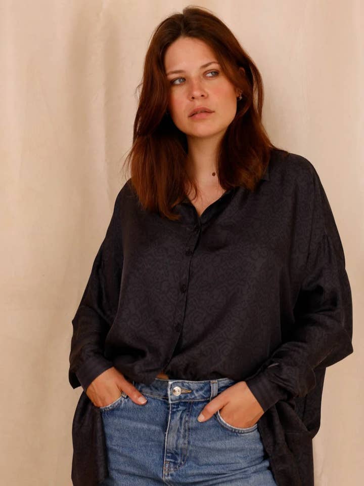 GIULIA shirt - 100% silk - arasilk for wholesale by Hortence