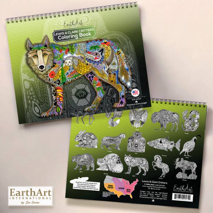 EarthArt International - Wholesale Kleurboek - Volwassene - Lewis & Clark Critters kleurboek2