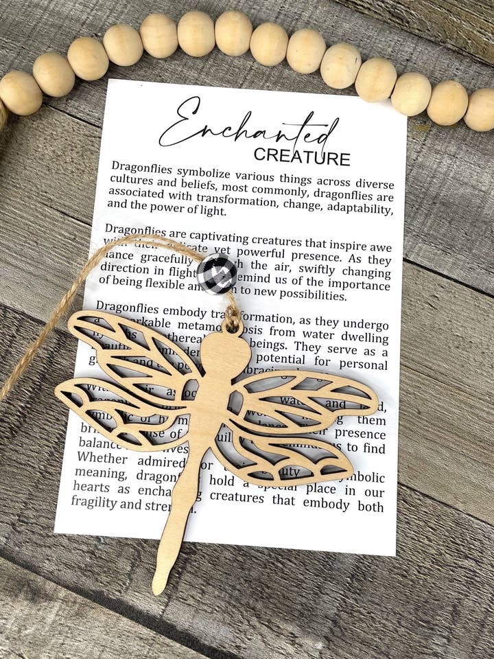 Enchanted Creature Dragonfly Ornament with Story Card for wholesale by Montgomery and Claire