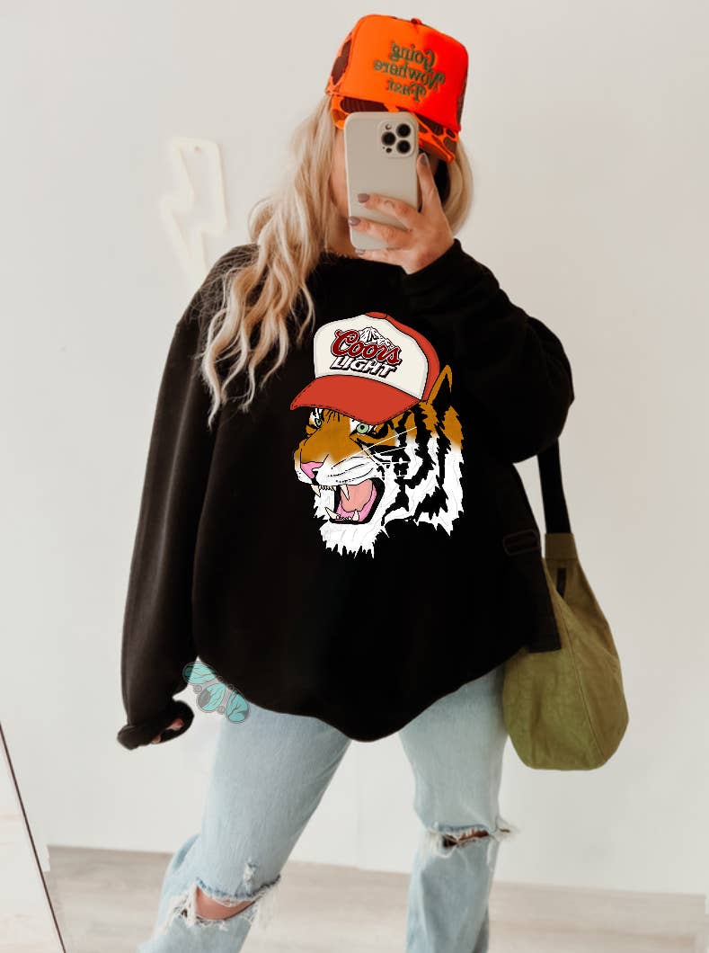 The Branded Blue Roan - Vendita all'ingrosso Maglietta serigrafata - Donna - Nero - Western Tiger Western Graphic0