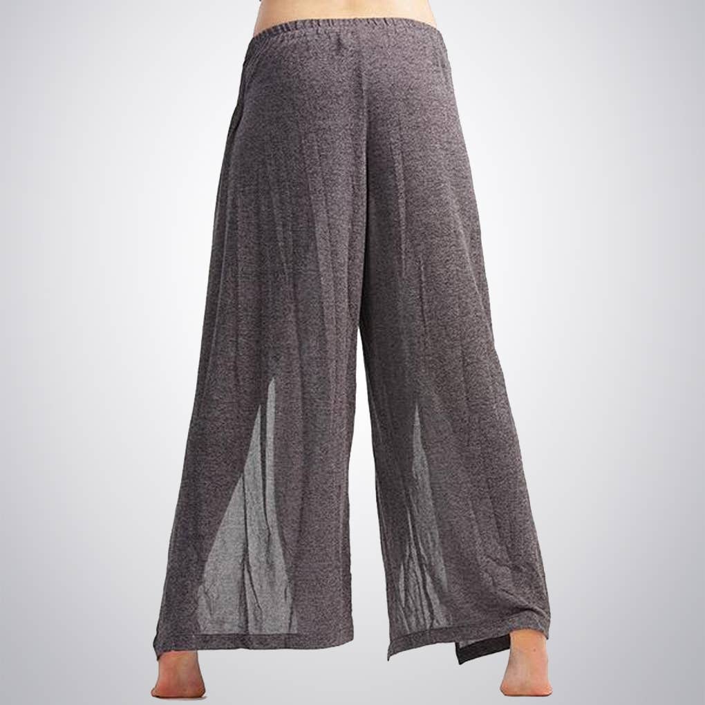 Hands To Hearts - Wholesale Pants - Women's - Split Leg Pant Woven Charcoal1