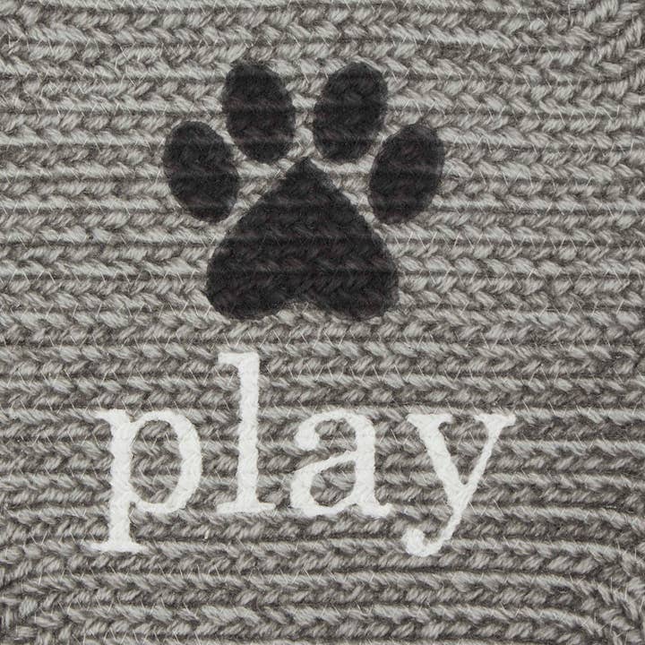 Bone Dry - Wholesale Pet Food Mat - Dog - Gray Eat Play Love Bone Shaped Pet Mat 16X24
