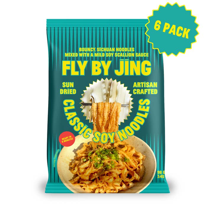 Classic Soy Noodles (6-pack in Display Ready Case) for wholesale by Fly By Jing