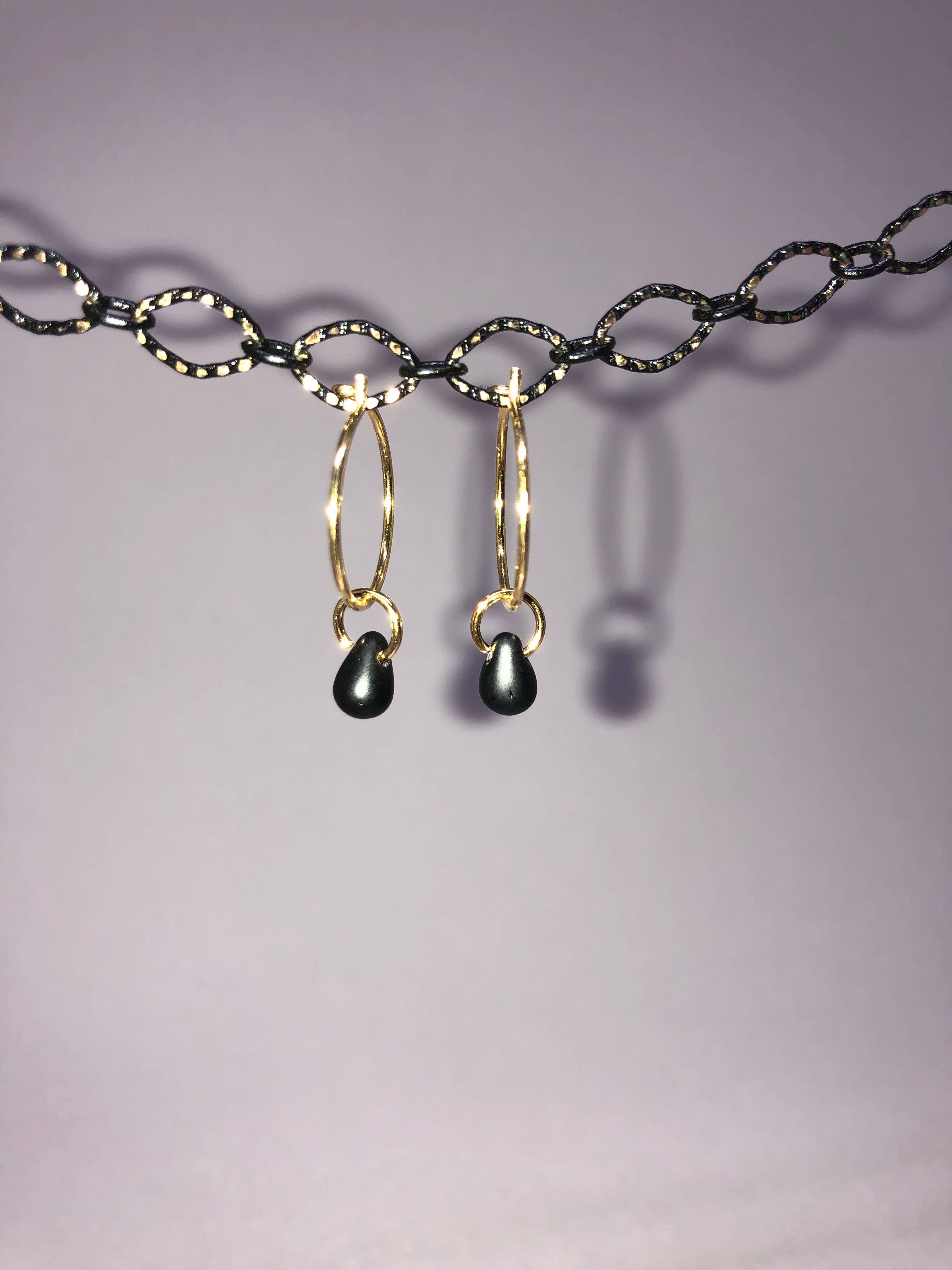 BMR - Wholesale Dangle Earrings - Small Gold Hoop With Assorted Tiny Charms31