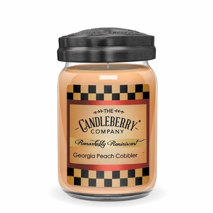 Georgia Peach Cobbler™, Large Jar Candle for wholesale by The Candleberry Candle Company