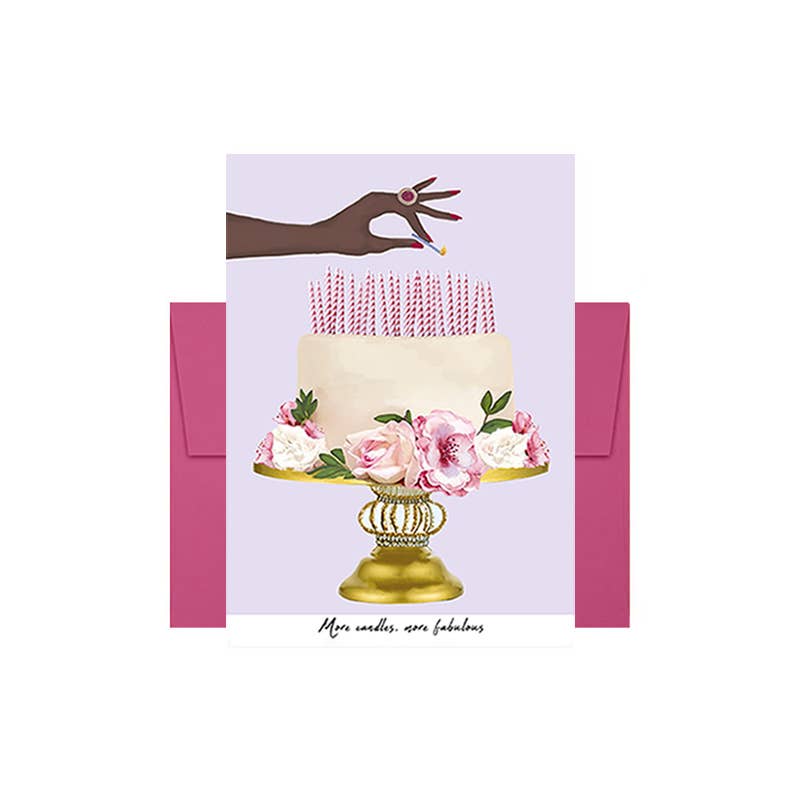 Beyoutifully Brown® - Venta al por mayor Tarjetas de cumpleaños - Tarjeta de cumpleaños More Candles More Fabulous1