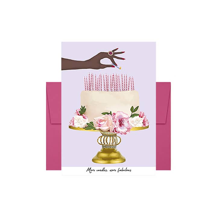 Beyoutifully Brown® - Venta al por mayor Tarjetas de cumpleaños - Tarjeta de cumpleaños More Candles More Fabulous1