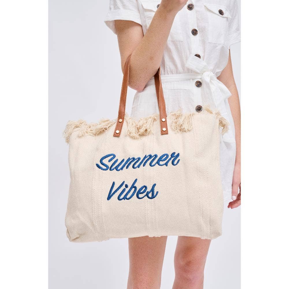 Urban Expressions - Wholesale Beach Bag - Summer Vibes Fringe Beach Tote15