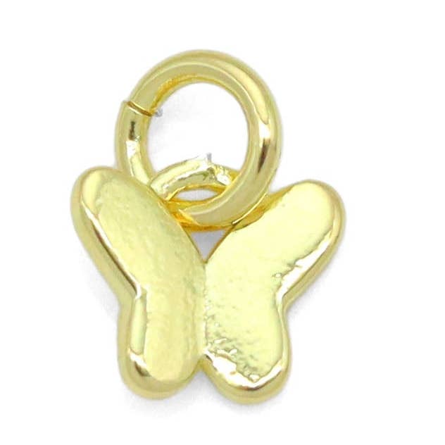 Tiny Gold Butterfly Shape Charm Pendant, Sku#LK1056 for wholesale by BestBeads&Beyond