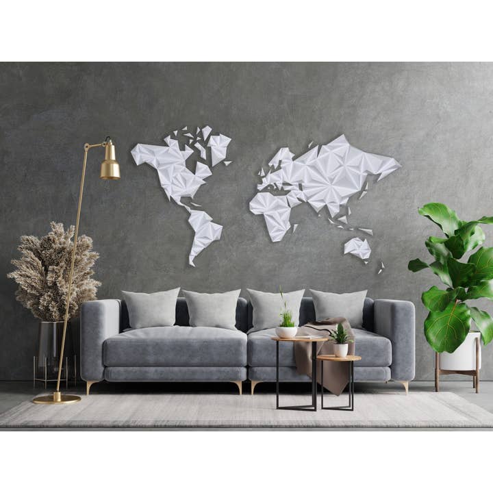 Mapa del mundo - Blanco para venta al por mayor de Owarld