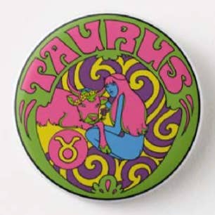 Astral Weekend - Wholesale Lapel Pin/Button - Taurus Zodiac Button2