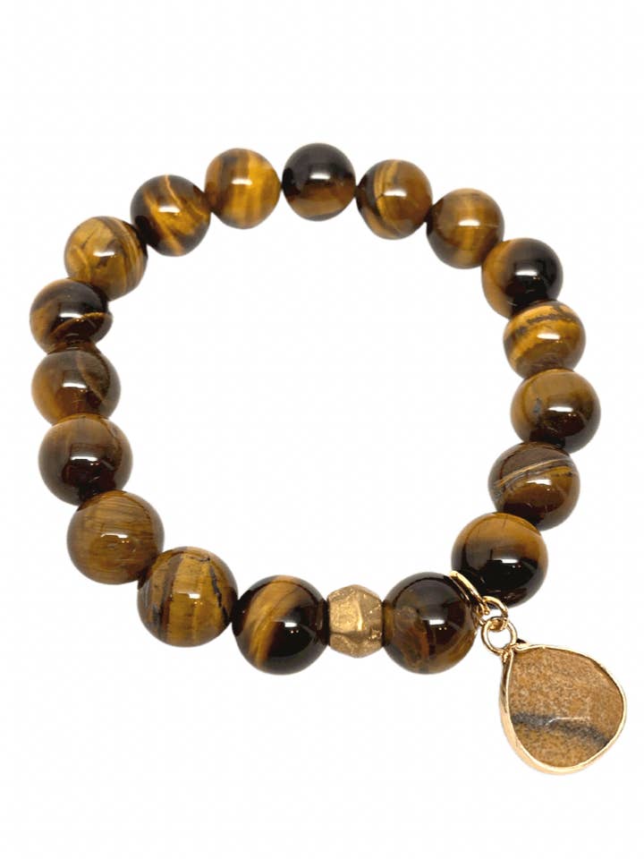 Bracelet Oeil de Tigre pour la vente par Stephanie Leigh Jewelry