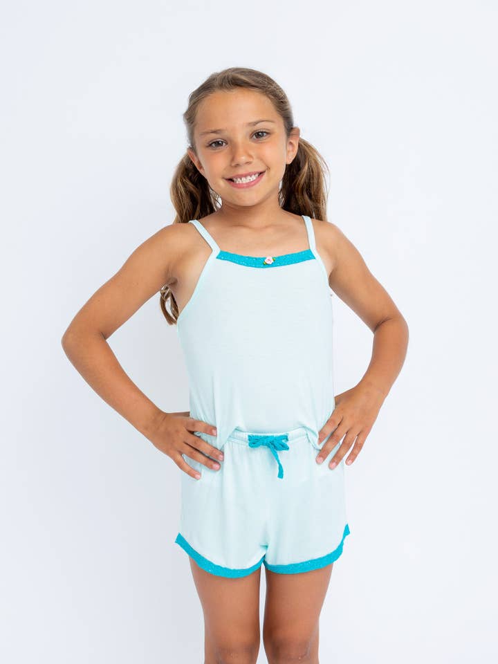 Aqua Cami Pajama Set for wholesale by Limeapple