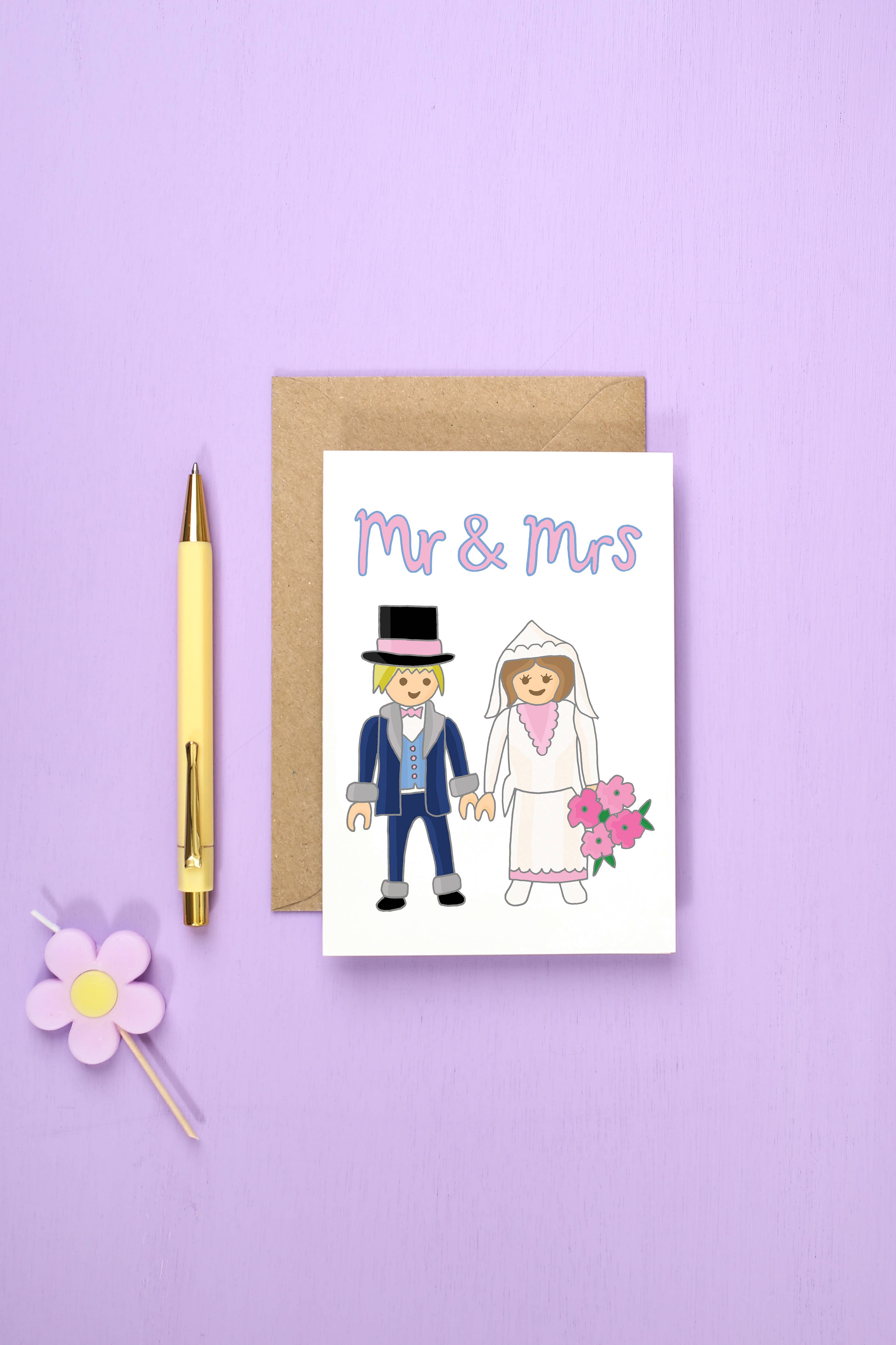You've Got Pen On Your Face – wholesale Wedding card – Mr and Mrs Greeting Card | Cute Wedding Card | Love Card2