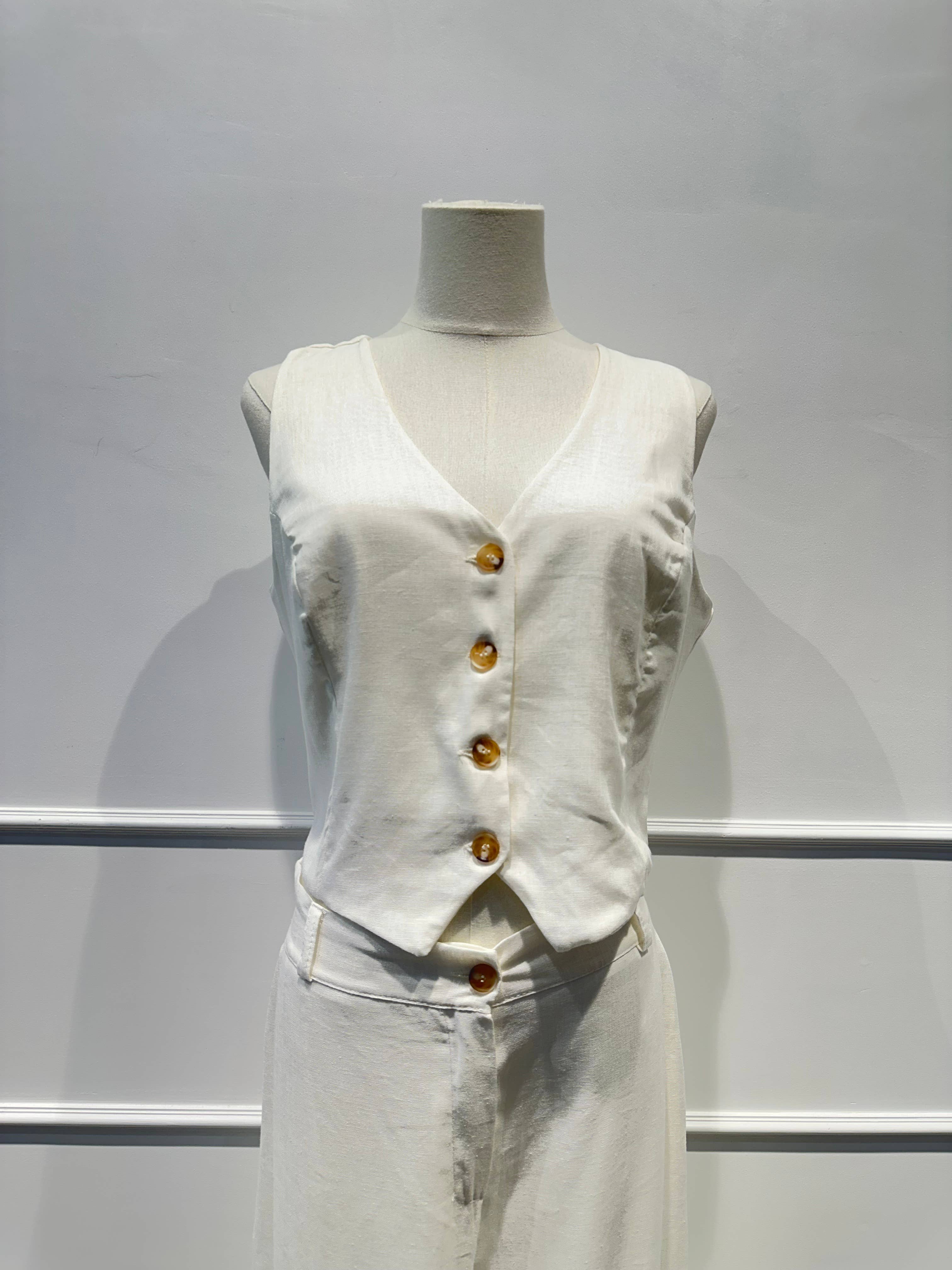 AMARIA – Engroshandel Top- og buksesæt (IKKE Loungewear) - Dame – Dame sæt med vest og bukser med vidde - VISKOSE LÆRRED 68451