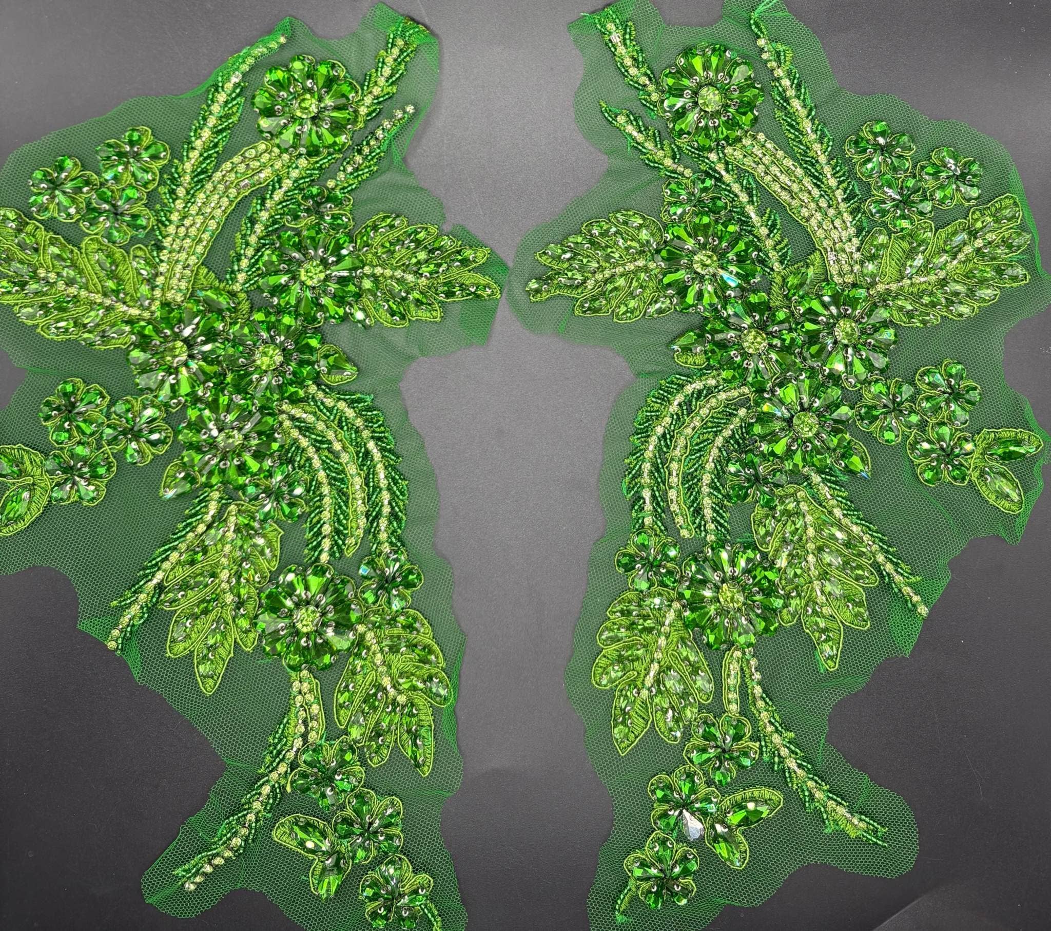 Appliques with Glitz - Wholesale Patch - Rhinestone Applique Pair (Various Colors)13