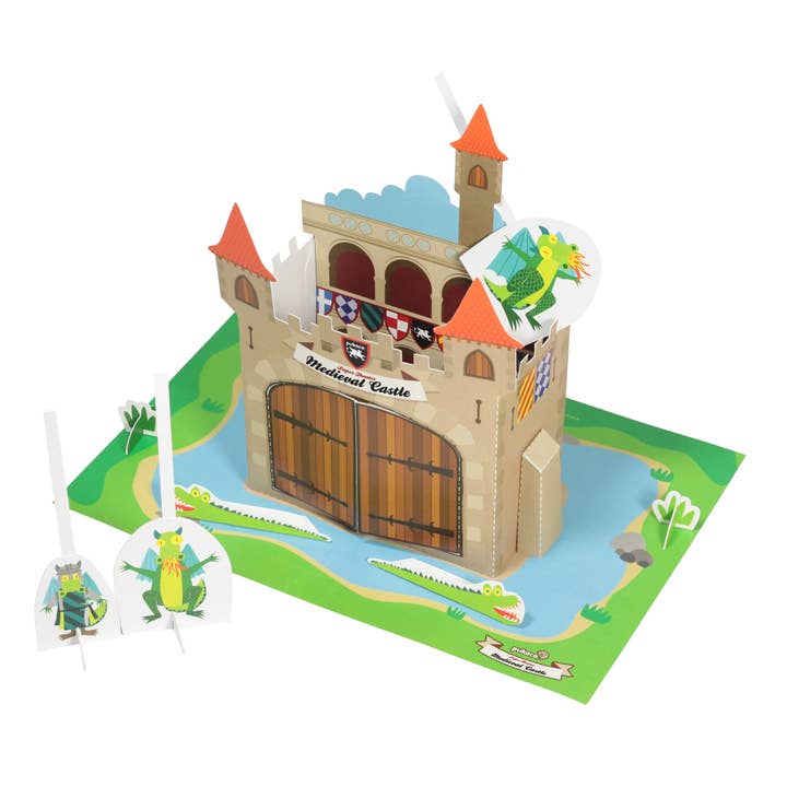 pukaca - Wholesale DIY Craft Kit - Kids - Medieval Castle Paper Theater