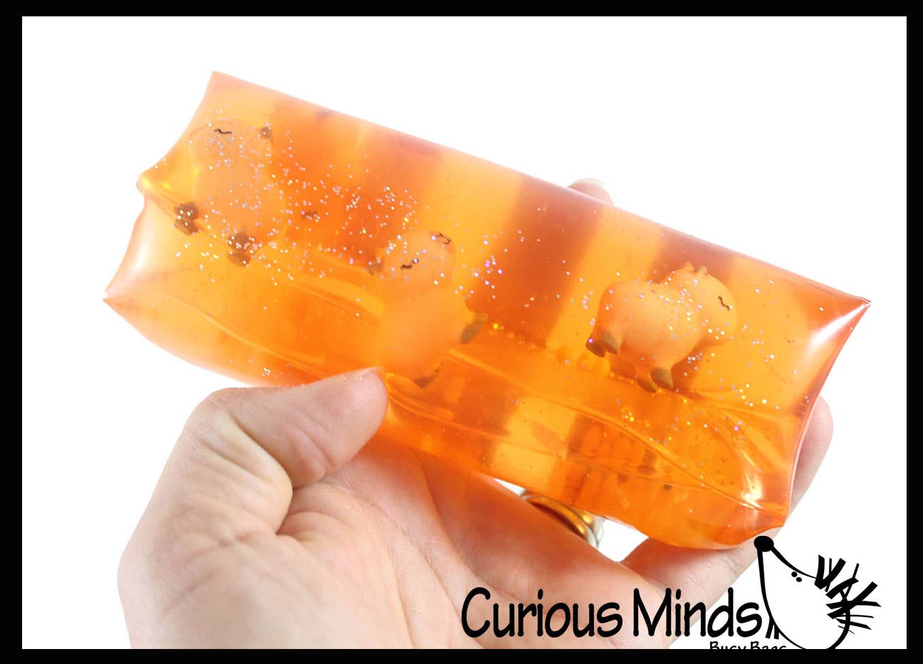 Curious Minds Toys - Vente Jouet mou – enfant et bébé - 1 jouet anti-stress en forme de serpent en tube rempli d'eau, un Capybara géant :6