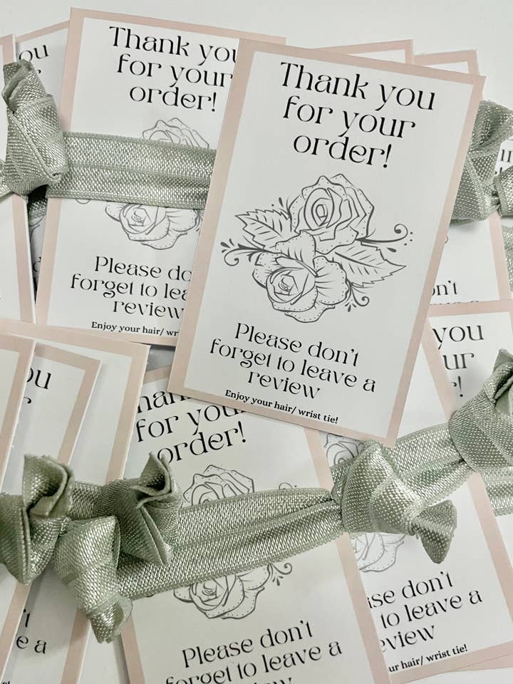 Hair Tie, Thank You For your order, elastic hair and, gift for wholesale by Positivi-Ties