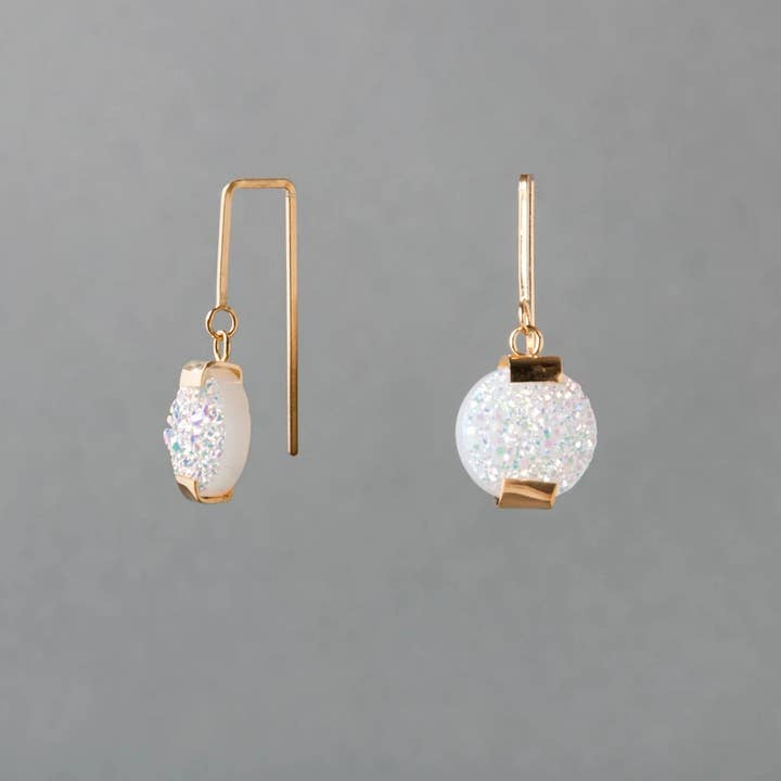 DRUZY PENDULUM EARRING for wholesale by HALEY LEBEUF JEWELRY