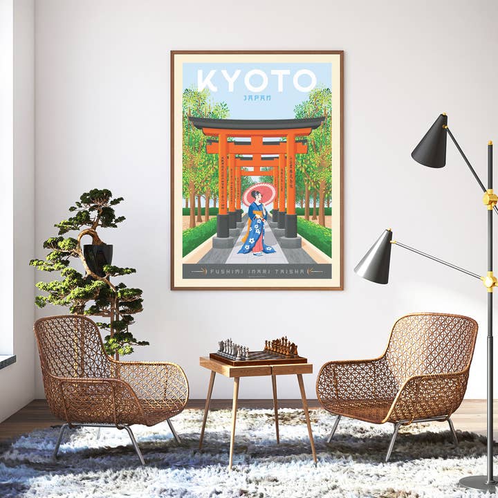 Olahoop Travel Posters - Wholesale Poster - Kyoto - Japan travel poster3