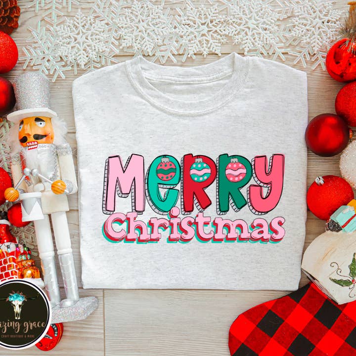 T-shirt Joyeux Noël pour la vente par Amazing Grace Craft Boutique & More