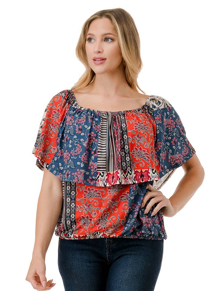 TUBE TOP ALIVIA (GYPSY BOHO) - VT2499 pour la vente par VAVA by Joy Han