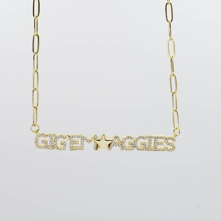 GIG’EM AGGIES Gold for wholesale by Treasure Jewels Inc.