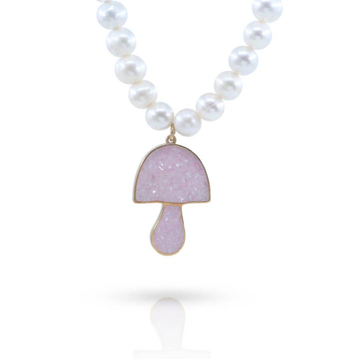 Mushroom Gemstone Necklace for wholesale by Anna Lou of London