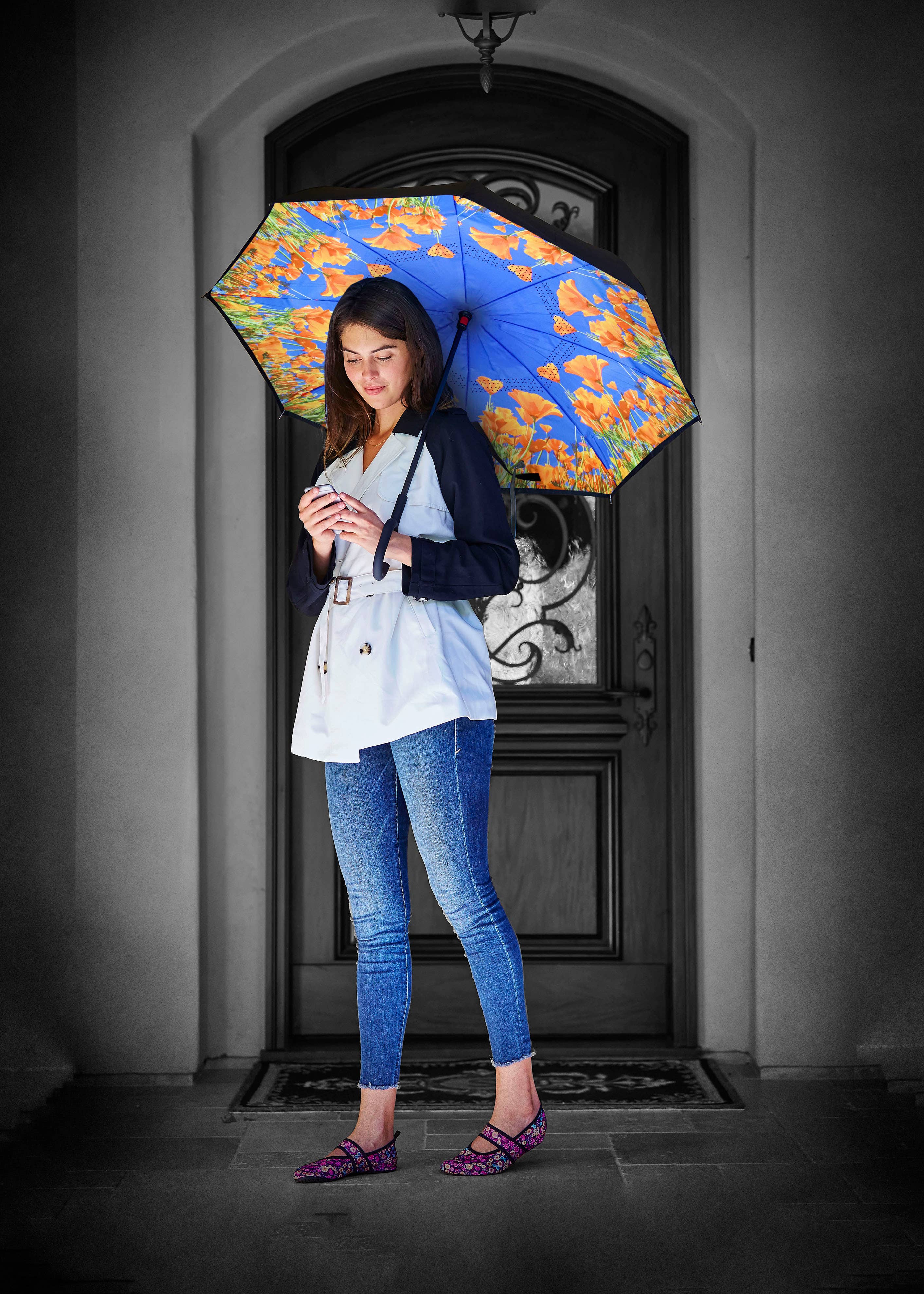 Nupouch / Nufoot - Vente Parapluie – femme - Parapluie inversé Topsy Turvy - 31 couleurs et motifs magnifiques61