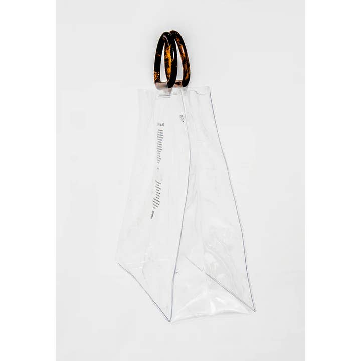 DASTI - Wholesale Tote Bag - Women's - Dasti Summer Vinyl PVC Handbag Wareproof Clear with Tortoise3