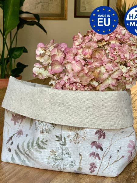 Bread cloth h=20cm, Linen-Cotton Mix, Printed | Aitana for wholesale by Hortensias Home