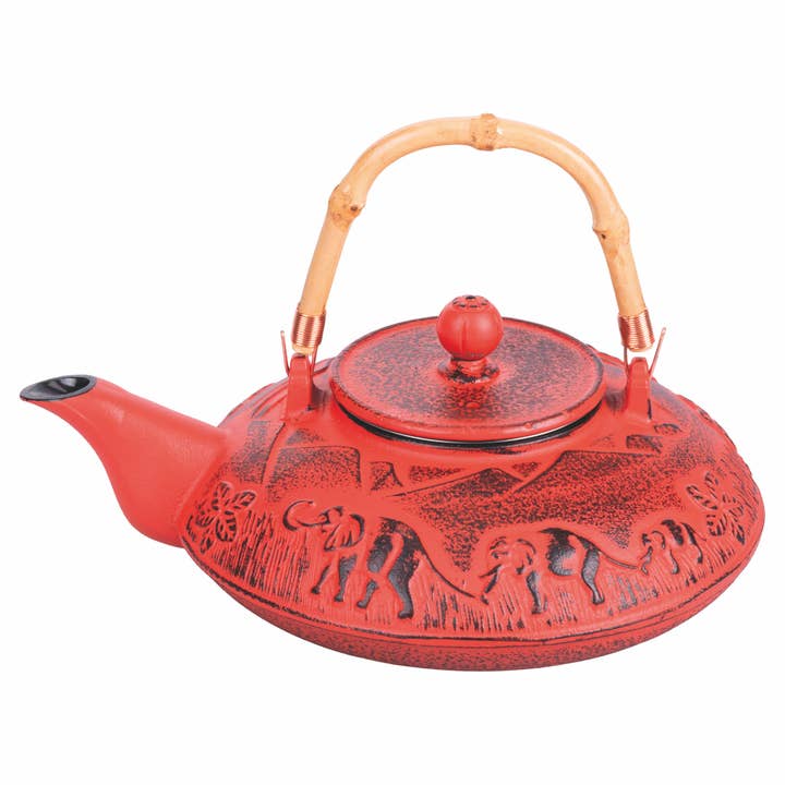 CAST IRON TEAPOT RUST / BAMBOO HANDLE 1L for wholesale by VdE Tivoli 1996