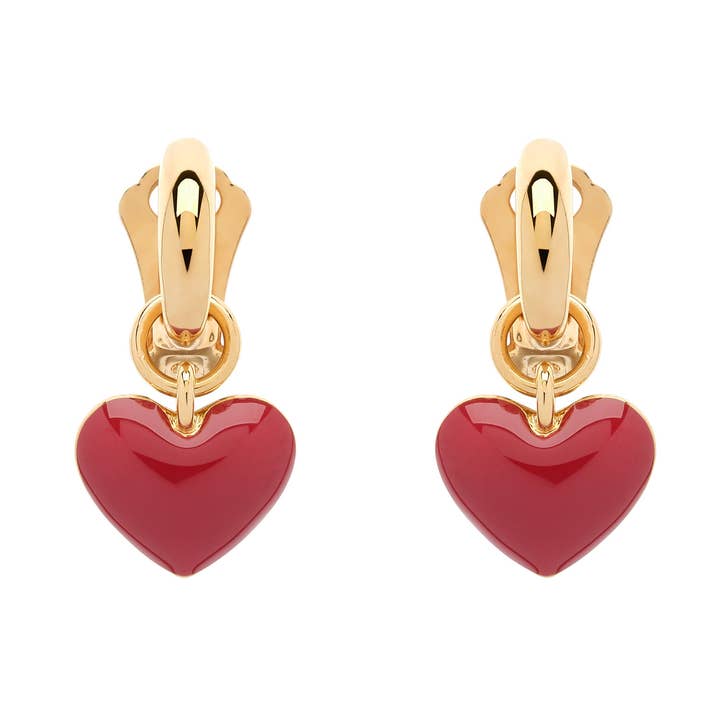 Hjertecharm Hoop Clip Øreringe for engroshandel hos Emma Holland