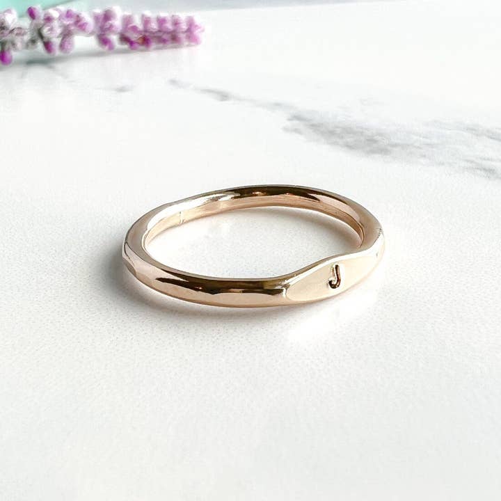 Initial Love Jewelry - Wholesale Band/Stacked Ring - Initial Stacking Rings