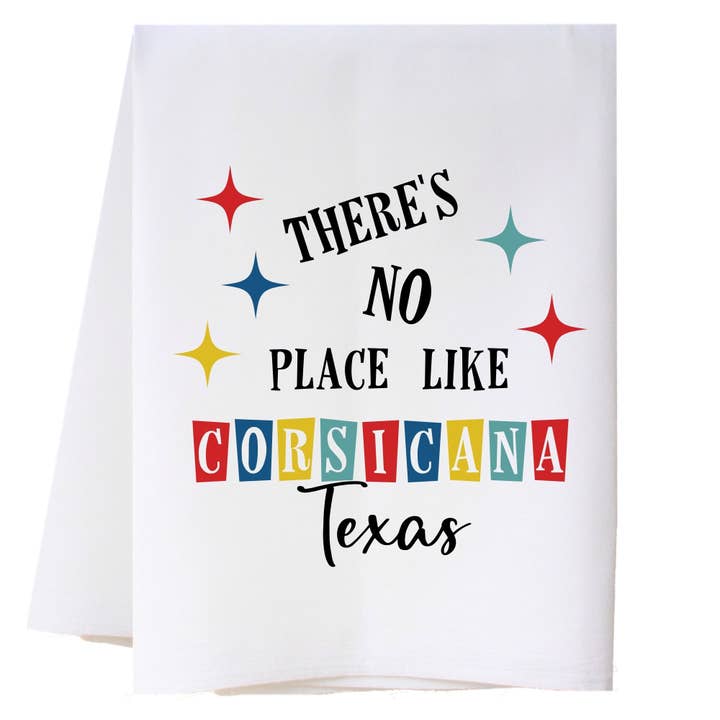 No Place Color Block Kitchen Towel for wholesale by Cora & Pate