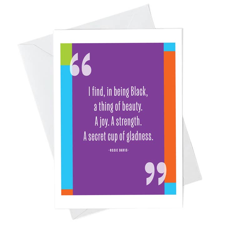 Junebug Ink - Wholesale Encouragement Card - Wise Words: Ossie Davis0