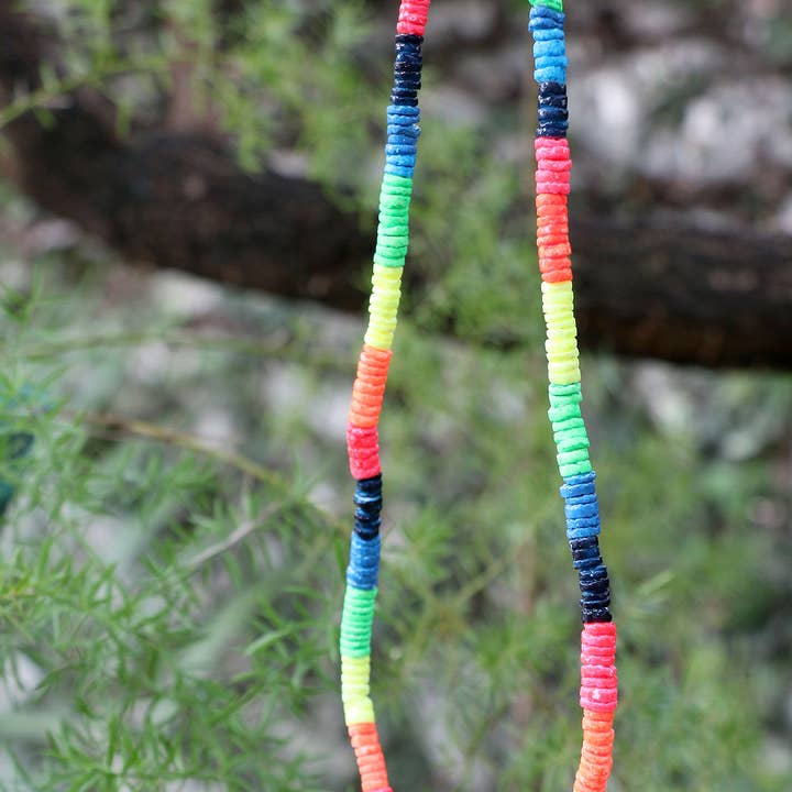 Bedido Fashion - Wholesale Beaded/Pearl Necklace - Multi Color Shell Necklace Puka Rainbow Pride Necklace1