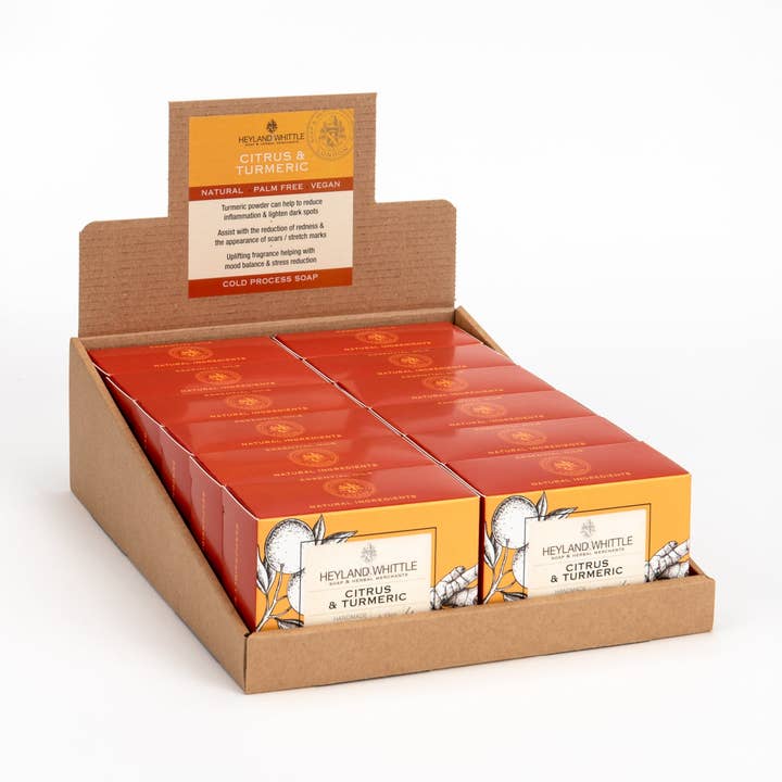 Citrus & Turmeric Boxed Soap Bar 120g (12 Pack) for wholesale by The Fragrance House Group