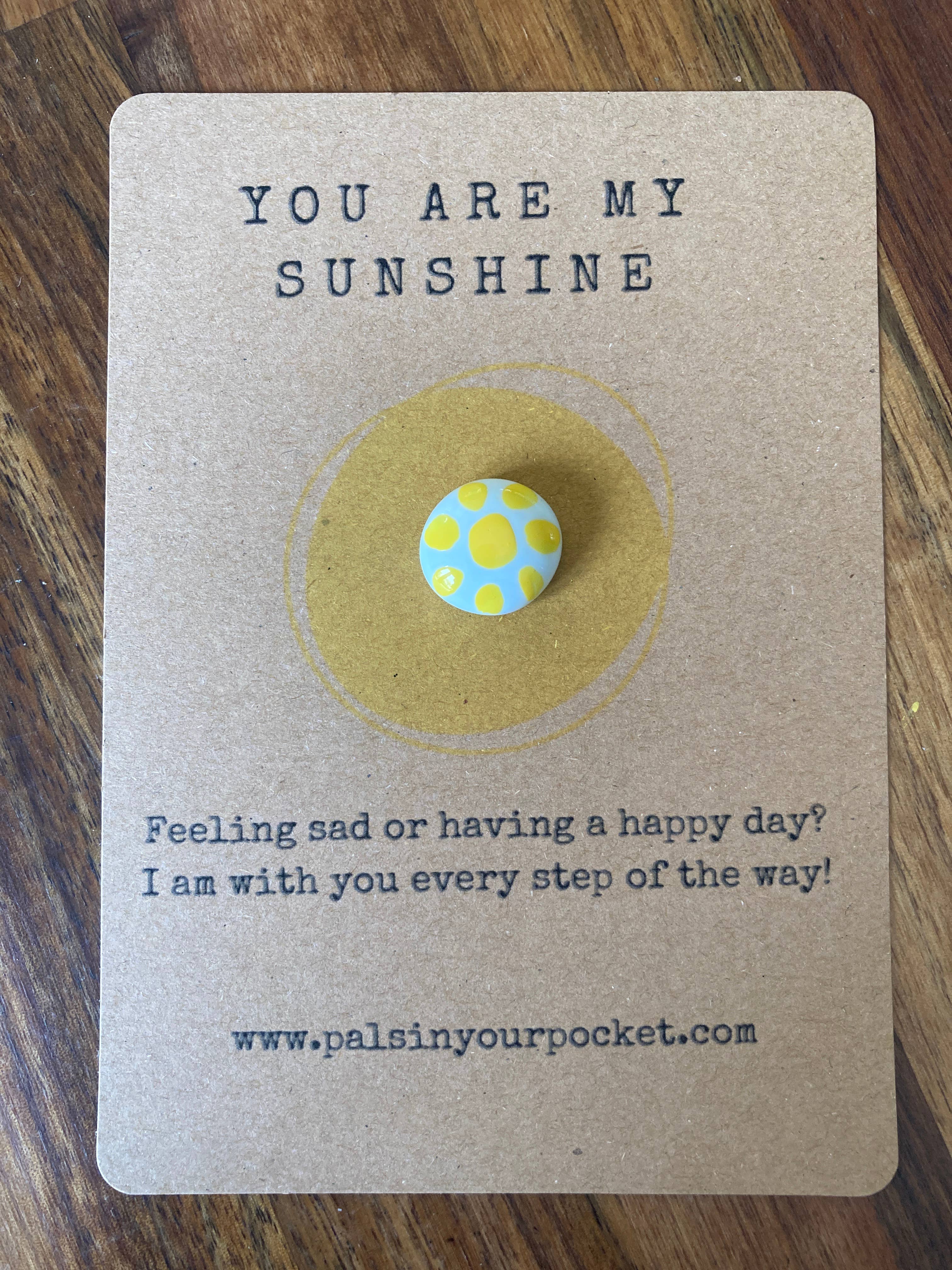 Pals in your Pocket - Wholesale Keepsake Coin/Token - Pebble With Sunshine & Song Lyrics Pocket Hug1