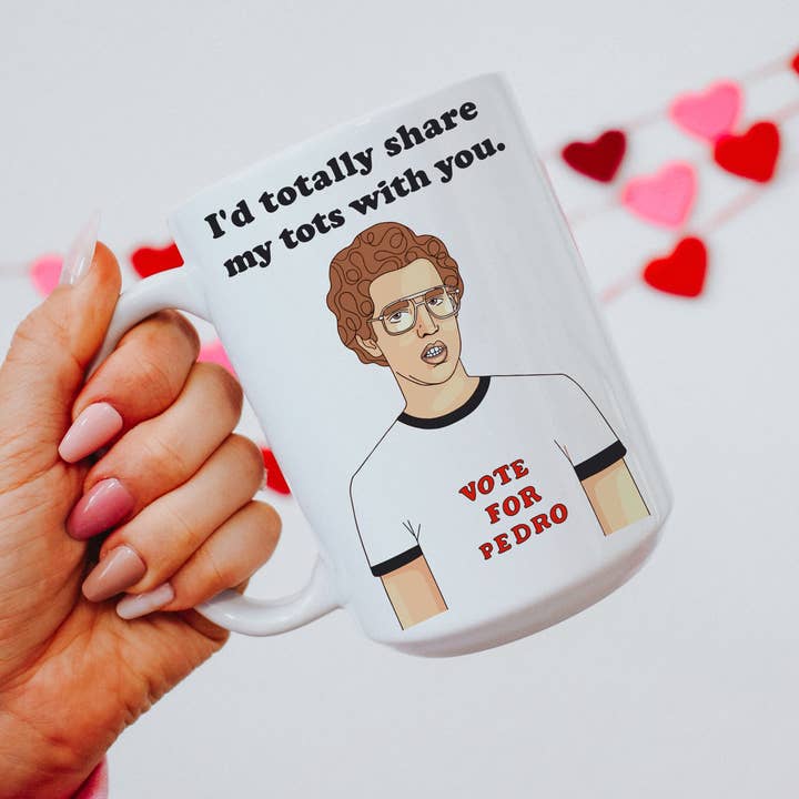 Mug de 15 oz "Napoleon Dynamite partage mes Tots" pour la vente par Love You a Latte Shop