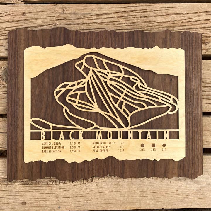 Black Mountain Trail Map for wholesale by Mountaincut