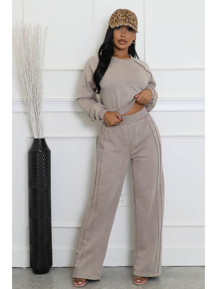 5besties inc - Wholesale Lounge Set - Women's - MINERAL WASH SWEATSHIRTS SET4